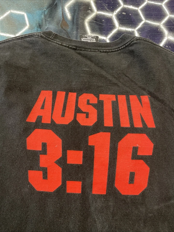 Vintage WWE Stone Cold Steve Austin Mens 2XLarge Wrestling Shirt  - Image 4 of 4