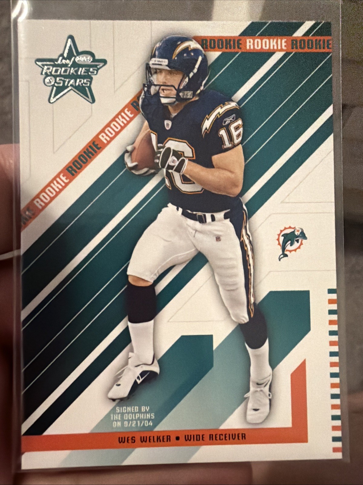 2004 Leaf Rookies & Stars Rookie Wes Welker #185 (RC)
