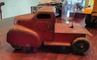 Vintage Marx Press Steel semi Red tractor truck