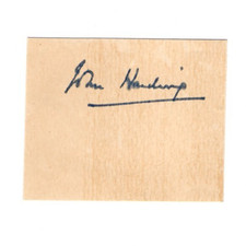 Field Marshal John Harding of Petherton Signed Card / Autograph World War II