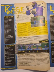 Rare Vintage Sega Saturn Virtua Fighter 2 Master Guide & 90s Print Ephemera Lot