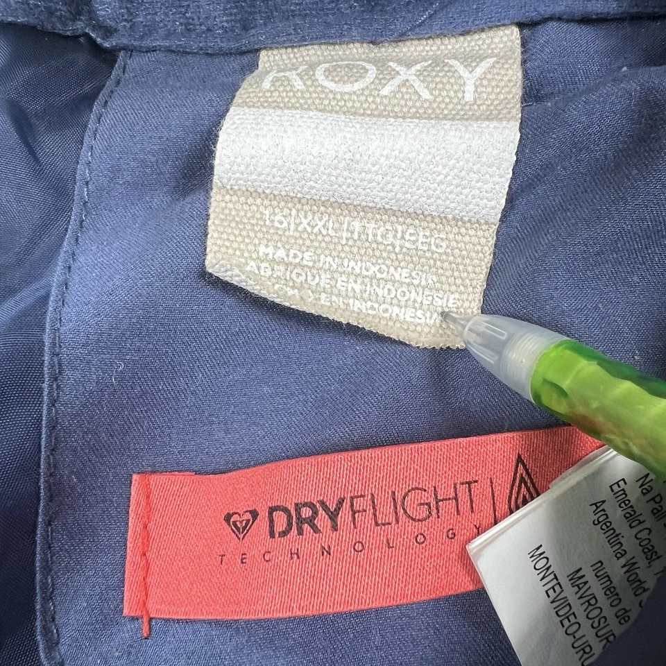 Pantalones de Nieve Roxy Diversion Niñas 16 XXL Azul Invierno DryFlight 10K Aislados Foto 4 de 4