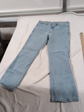 Vintage 80s Wrangler Light Denim Jeans 5-Pocket Mens 34x30 Good Condition