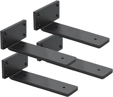 4 Pack Shelf Brackets 8 Inch Floating Shelf Bracket 1/5 inch Thick Heavy Duty..