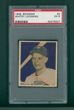 1949 Bowman Baseball Card - #2 Whitey Lockman, PSA 5 EX