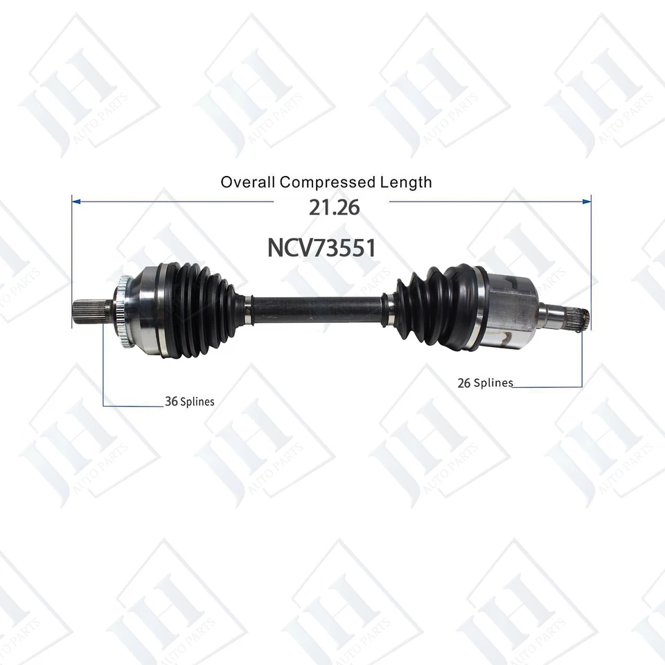 OE Front Left Driver CV Axle Shaft For 2004 2005 2006 Volvo S80 L5-2.5L 2.5T FWD — 第 2/4 张图片