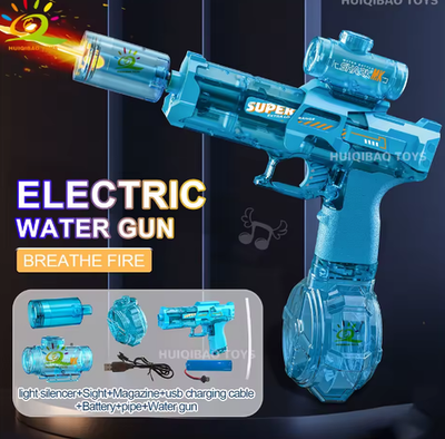 #ad HUIQIBAO Electric Pulse Water Gun Simulated Flame Sensor Light Fully Automatic $14.99