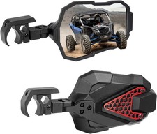 KEMIMOTO UTV Side Mirrors, 9.06" x 5.91" Wide View Fits 1.5 inch to 2 inch Roll