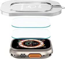 Tempered glass screen protector for smartwatch.