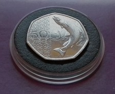 Atlantic Salmon 50p 2023 no privy mark, genuine, circulated - Available on eBay