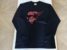 Authentic A Bathing Ape Bape Color Camo Ape Face Sta LS Tee T Shirt BK RD XL New