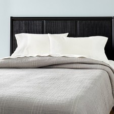 King Microstripe Matelass   Coverlet Jet Gray - Hearth  Hand with