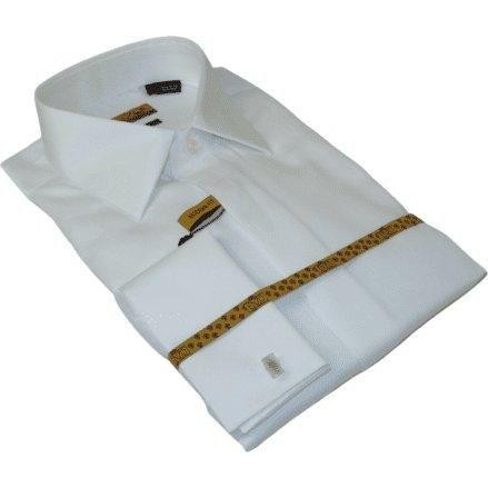 Men 100 Egyptian Cotton Shirt French Cuffs Wrinkle Resistance ENZO 71402 White 16490₽