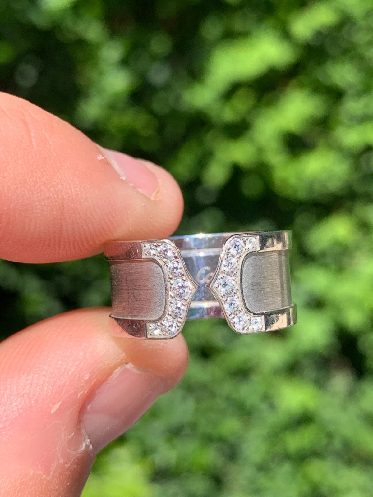 Cartier — 18ct gold diamond Genuine Cartier ring 12.4 grams