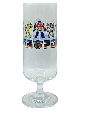 Vintage Transformers Beer Glass Optimus Prime Footed Pilsner Barware Kitchenware
