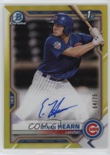 2021 Bowman Chrome Prospect Yellow Refractor 64/75 Ethan Hearn #CPA-EH Auto 0x7q