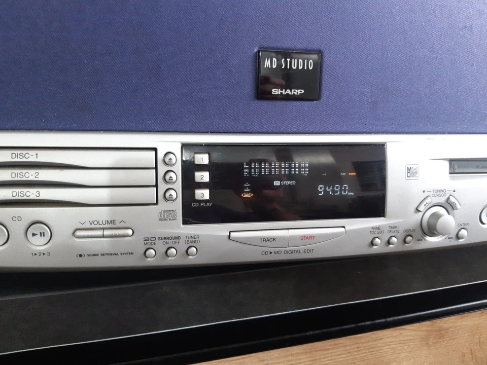 SHARP MD STUDIO MD-ZV30H  RADIO  LECTEUR 3 CD ET  MINIDISC POSTE BOOMBOX - Photo 3/4