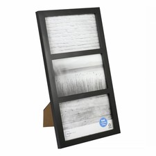 Mainstays 3-Opening Collage Frame, 4x6, Linear Gallery Style,Black,Tabletop/Wall
