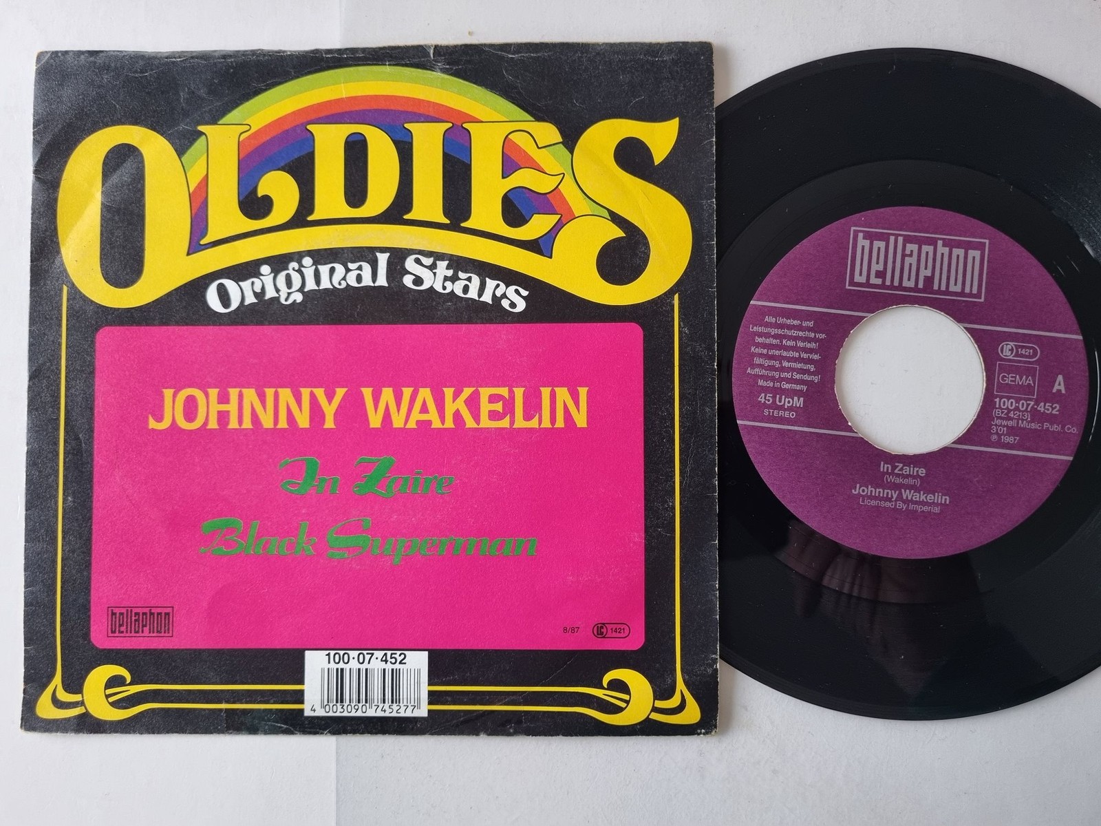 Johnny Wakelin - In Zaire/ Black Superman 7'' Vinyl Germany