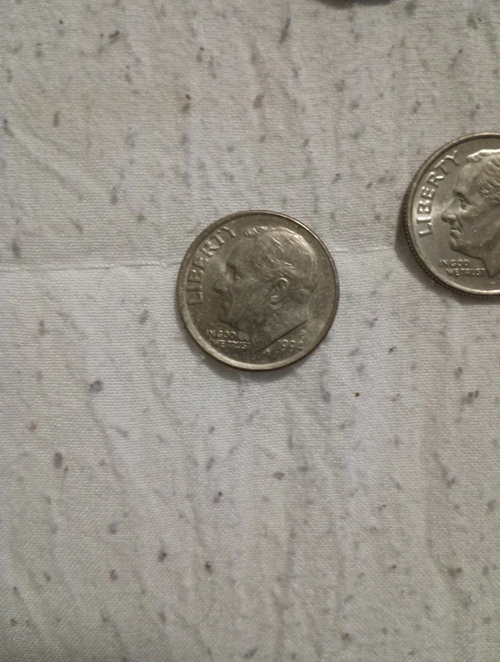 1994 P Roosevelt Dime - Off Center - Thick Rim - Rare Error Coin - #48 - Image 2 of 4