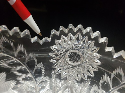 7" BOWL American Brilliant Period Cut Glass Crystal WC Anderson NORTON libbey - Picture 15 of 18