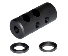 Compact Muzzle Brake Crush Washer CNC .223/5.56 1/2x28 Quality Steel Black