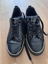GUESS Herren Sneaker Low Top Leder Schwarz EU 42 US 9 Schnürung