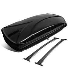 Fit 16-19 Ford Explorer Roof Top Cargo Storage Luggage Box w/Aluminum Cross Bar