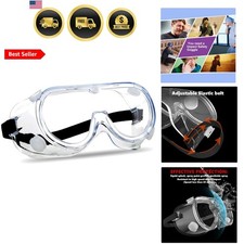 Anti-Fog Protective Safety Goggles Clear Lens Wide-Vision