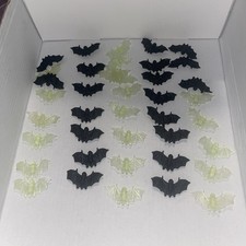 40 Counts Mini 3D Bats Halloween Decoration Plastic Bat for Crafts Creepy Scary