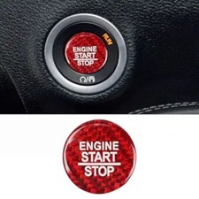 Charger Engine Start Stop Button Cover Keyless One Click Push Start Button-Red