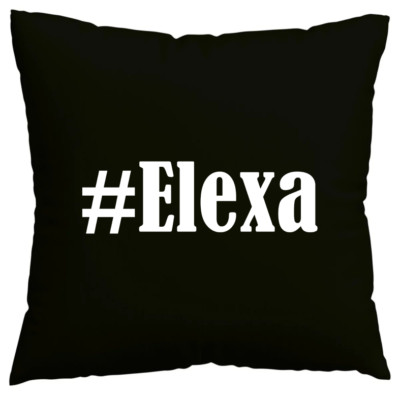 Kissenbezug #Elexa I love Elexa Schwarz 102382