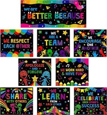 10 PCS Classroom Poster, Colorful Bulletin Board Decoration Motivational...
