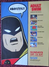 2002 Comedy Central Adult Swim Cartoon Lineup Print Ad ~ Space Ghost, Aqua Teen