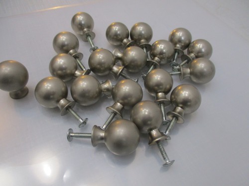 Schubladengriffe Möbelknopf Metall Knopf Schrankknopf Silber Knöpfe Kugel - Bild 4 von 6