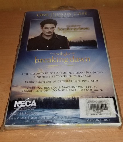 The Twilight Saga Breaking Dawn Edward Pillowcase (Unopened) - Picture 2 of 2