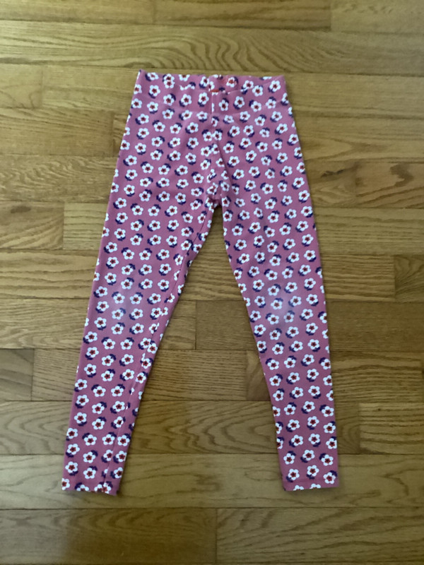 Boden Girl 9/10 Y Pink w/ Floral Print Stretch Leggins