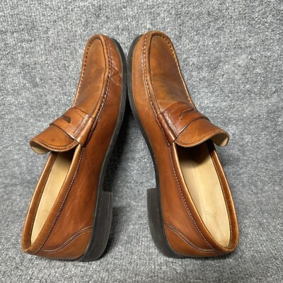 Magnanni Leather Penny Loafers Men display picture 1