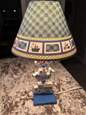 Lamp Desk Bedside Kids Baby Nursery Cars Trains Fire Engines Vintage Unique