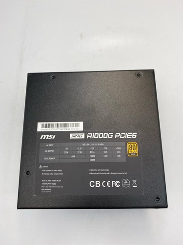 MSI MPG A1000G PCIE 5.1 & ATX 3.1 Gaming Power Supply - Afbeelding 6 van 9