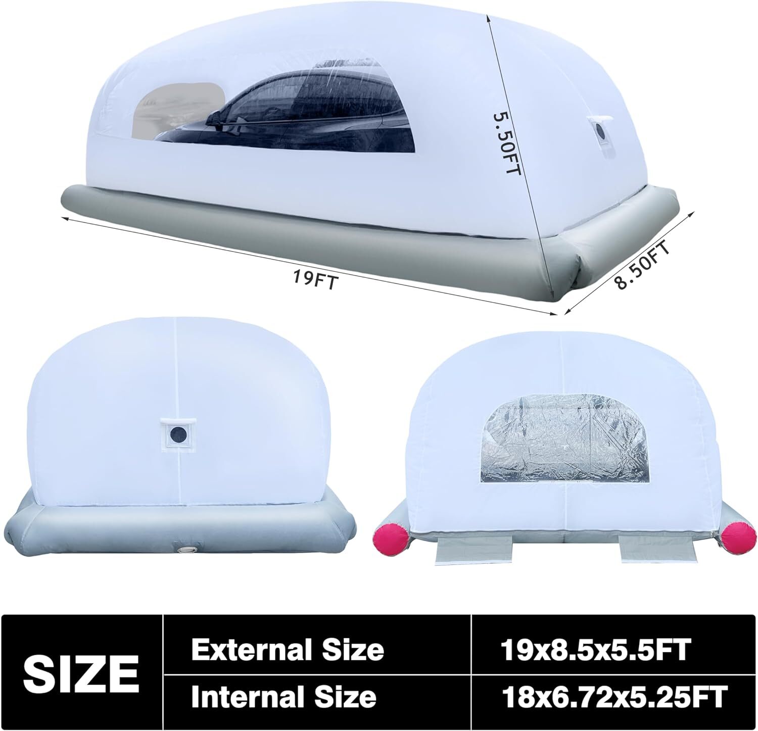 Inflatable Car Cover Portable Car Shield Car Showcase Garage Car Cover ...