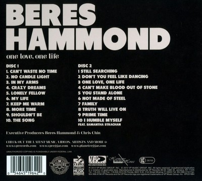 BERES HAMMOND ONE LOVE, ONE LIFE NEW CD