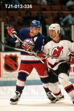 Kris King & Randy McKay - Jets vs. Devils 1993 - 35mm color slide - TJ1-013-336