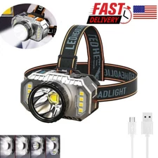 Headlamp 990000LM LED Super Bright Flashlight Headlight Rechargeable Head Torch