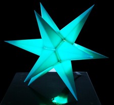 LED Mini-Stern innen türkis klein Adventsstern Weihnachtsstern Stern Leuchtstern