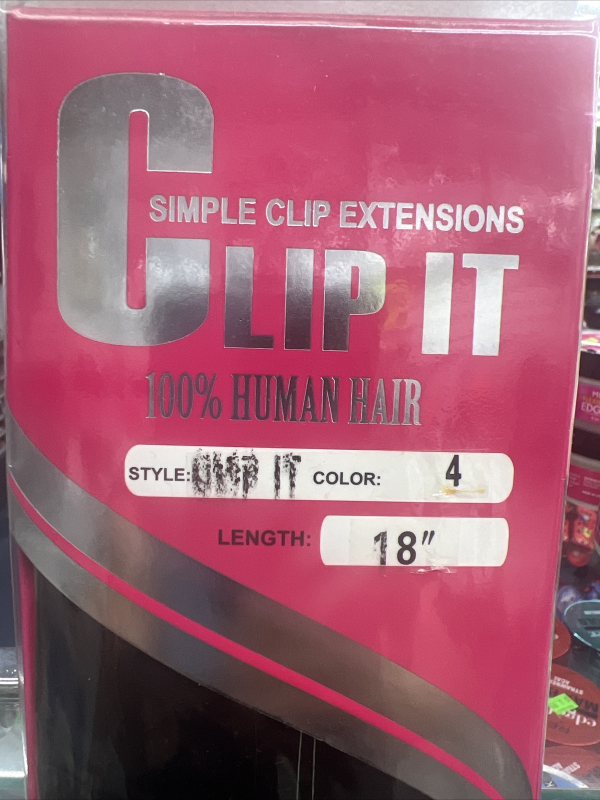 AMY Aviance Simple Clip Extensions CLIP IT 100% Human Hair Color #4. 18 ...