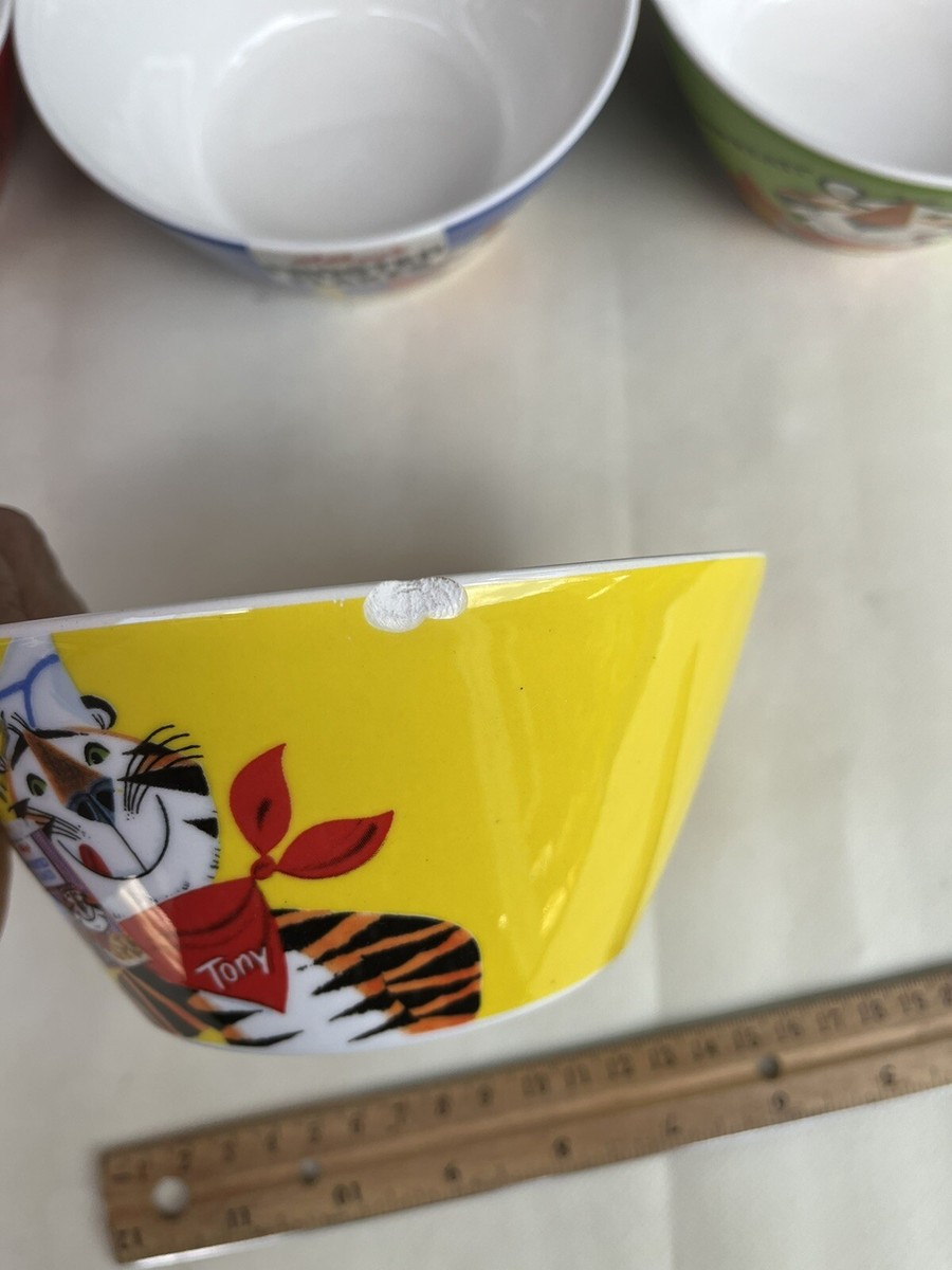 4) Kellogg's Cereal Plastic Bowls Frosted Corn Flakes Rice