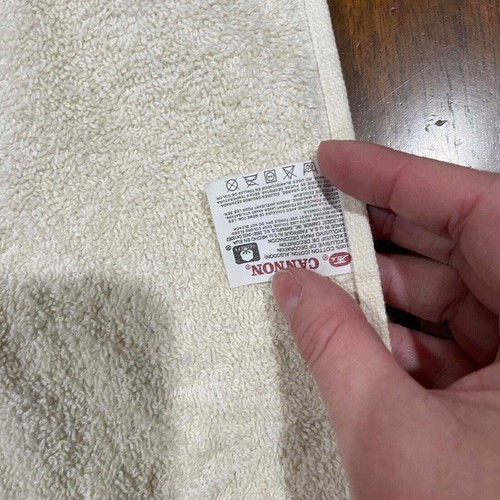 cannon hand towel cream lace trim 100% cotton classic modern traditional - Picture 4 of 7