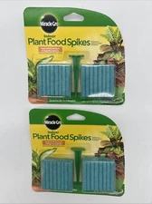 New Lot 2 Miracle Gro Indoor Plant Food Spikes For All Flowers  & Houseplants