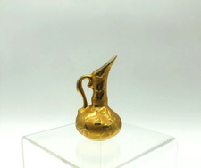 Vintage 22K Gold Weeping Bright Gold Ceramic Pitcher Vase — listing 3